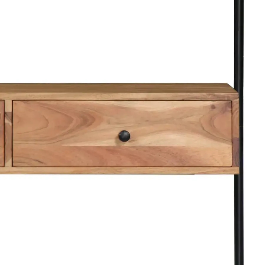Wandrekken-vidaXL - Wandbureau - Bruin - Hout