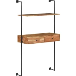 Wandrekken-vidaXL - Wandbureau - Bruin - Hout