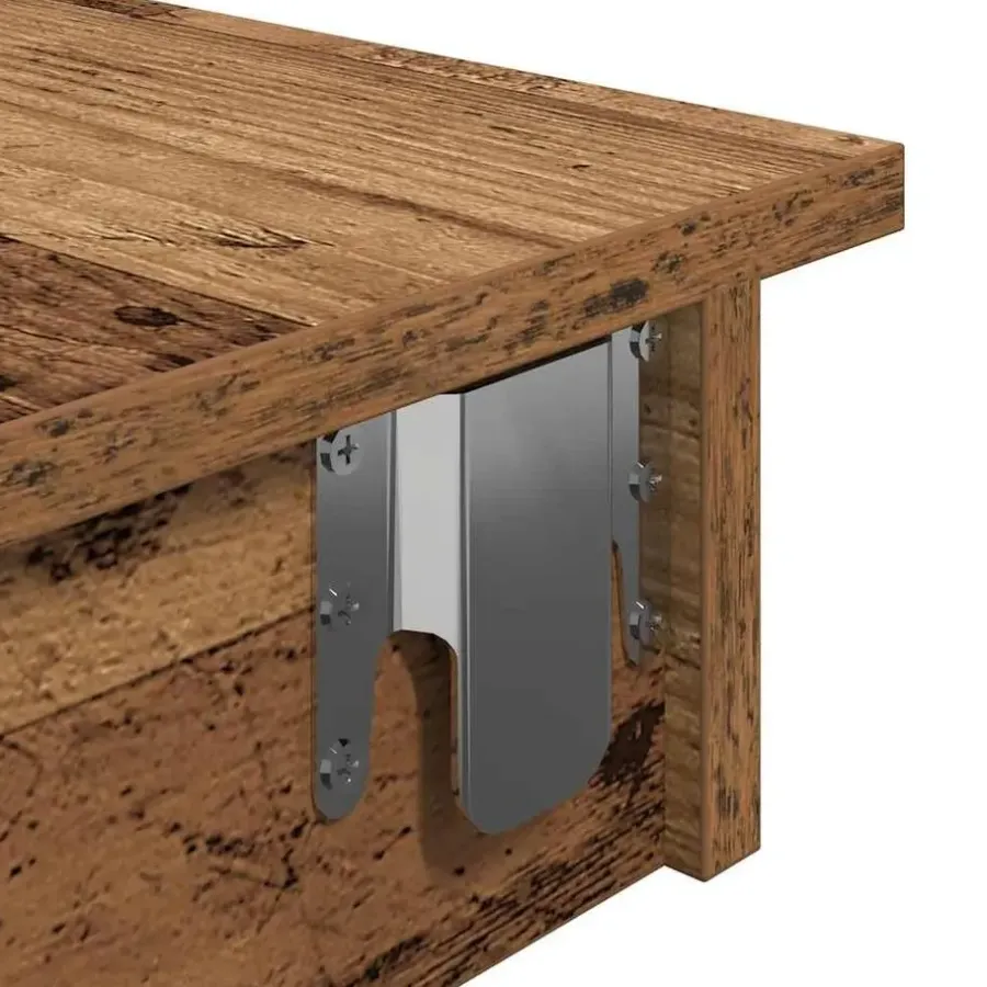 vidaXL - Wandgemonteerde bartafel - Oud hout - Bewerkt hout - 102x45 cm
