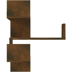 Wandplanken-vidaXL - Wandhoekschap - Bruin - Bewerkt hout - 2 stuks