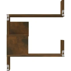 Wandplanken-vidaXL - Wandhoekschap - Bruin - Bewerkt hout - 2 stuks