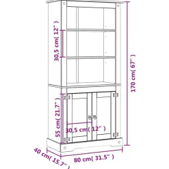 Buffetkasten-vidaXL - Wandkast - Bruin - Grenenhout