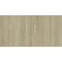 vidaXL - Wandkast - Bruin - Bewerkt hout