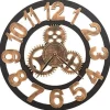 vidaXL - Wandklok - Goud - Metaal - 58 cm