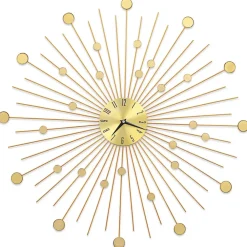 vidaXL - Wandklok - Goud - Metaal - 70 cm