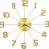 vidaXL - Wandklok - Goud - Metaal - 50 cm