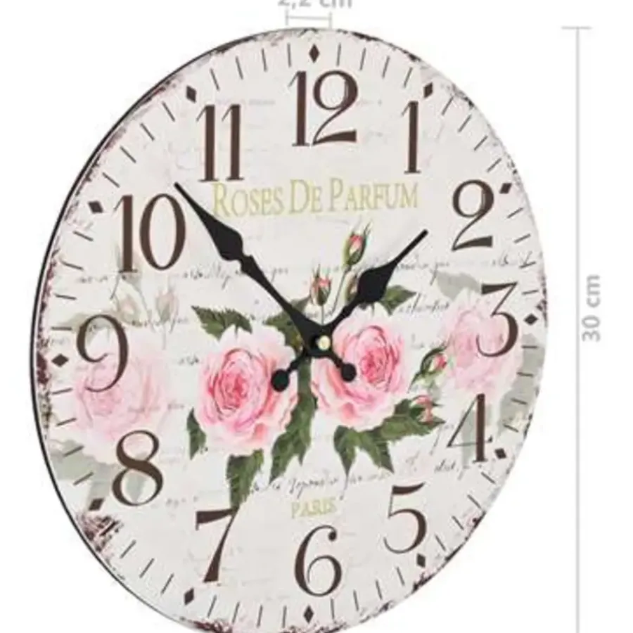 Klokken-vidaXL - Wandklok - Multikleur - MDF - 30 cm