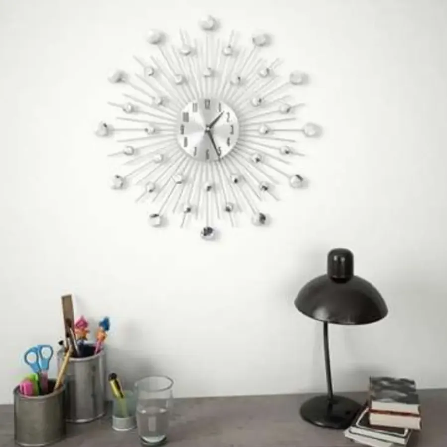 Klokken-vidaXL - Wandklok - Zilver - Aluminium