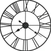 vidaXL - Wandklok - Zwart - Metaal