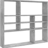 Wandrekken-vidaXL - Wandmeubel - Grijs - Bewerkt hout