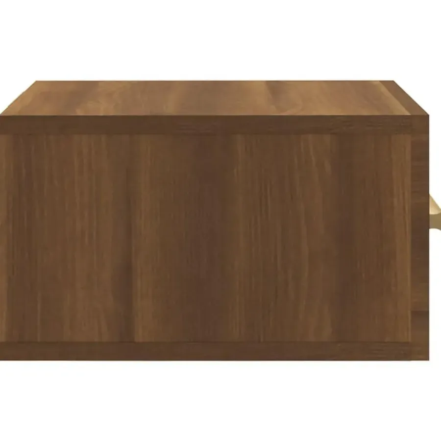 vidaXL - Wandnachtkastje - Bruin - Bewerkt hout