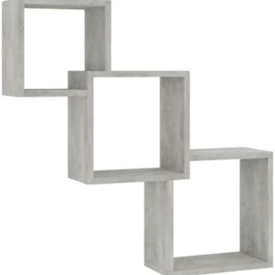 vidaXL - Wandplank - Grijs - Bewerkt hout
