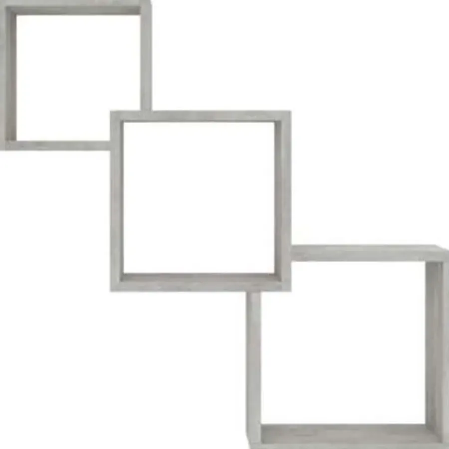 vidaXL - Wandplank - Grijs - Bewerkt hout