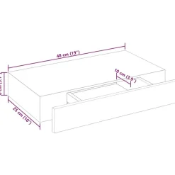 Wandplanken-vidaXL - Wandplank - Wit - MDF