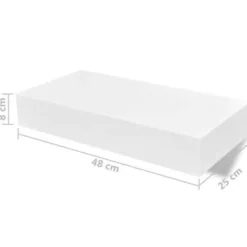 Wandplanken-vidaXL - Wandplank - Wit - MDF