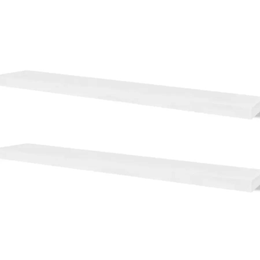 Wandplanken-vidaXL - Wandrek - Wit - MDF - 120 cm - 4 stuks