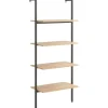 Wandrekken-vidaXL - Wandrek met 4 schappen - Lichtbruin - Bewerkt hout - 64 x 35 x 152.5 cm