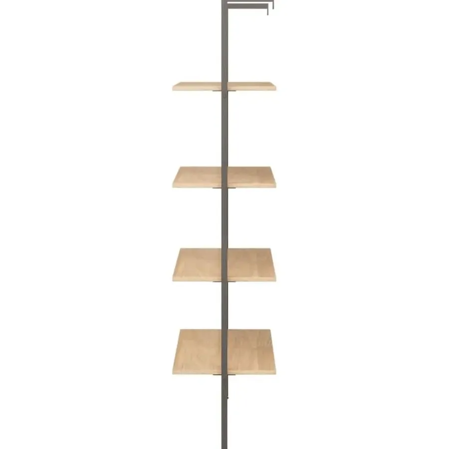Wandrekken-vidaXL - Wandrek met 4 schappen - Lichtbruin - Bewerkt hout - 64 x 35 x 152.5 cm