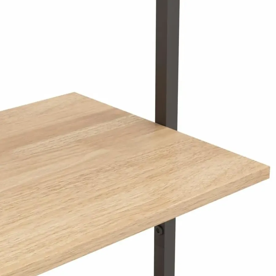 Wandrekken-vidaXL - Wandrek met 4 schappen - Lichtbruin - Bewerkt hout - 64 x 35 x 152.5 cm