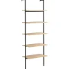 vidaXL - Wandrek met 5 schappen - Bruin - Bewerkt hout - 64 x 35 x 185 cm