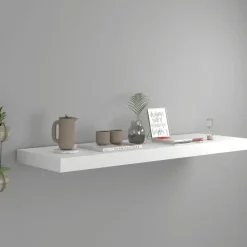 vidaXL - Wandschap - Wit - MDF - 80 x 23.5 x 3.8 cm