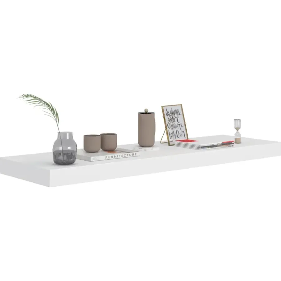 vidaXL - Wandschap - Wit - MDF - 80 x 23.5 x 3.8 cm