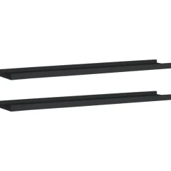 Wandplanken-vidaXL - Wandschap - Zwart - MDF - 80 x 9 x 3 cm - 2 stuks