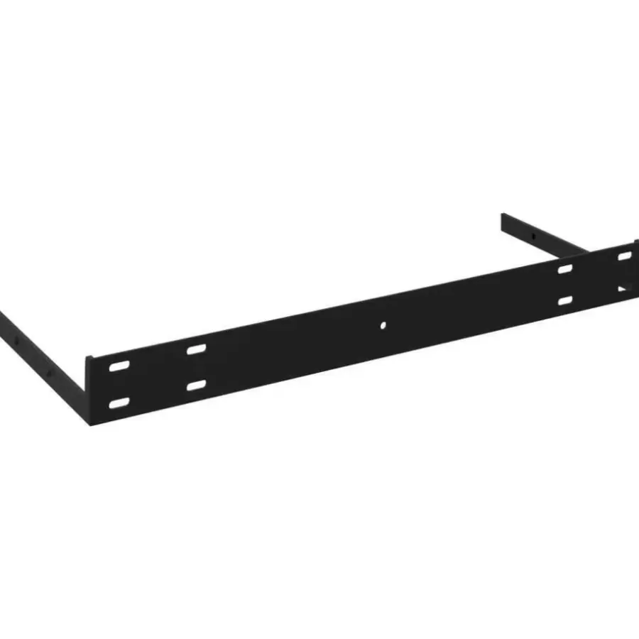 vidaXL - Wandschap - Zwart - MDF - 60 x 23.5 x 3.8 cm - 2 stuks