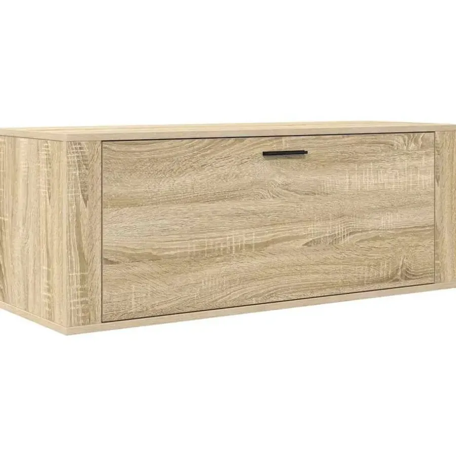 vidaXL - Wandschoenenkast - Bruin - Bewerkt hout