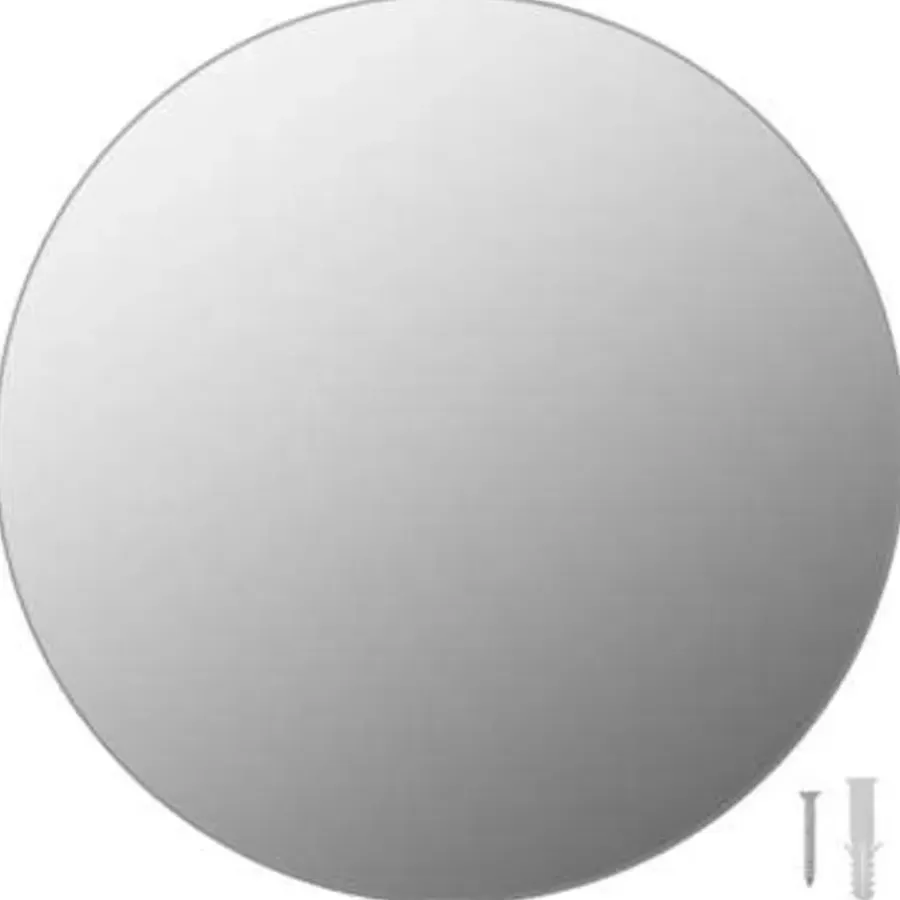 vidaXL - Wandspiegel - Zilver - Glas - Φ 40 cm