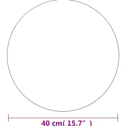 vidaXL - Wandspiegel - Zilver - Glas - Φ 40 cm