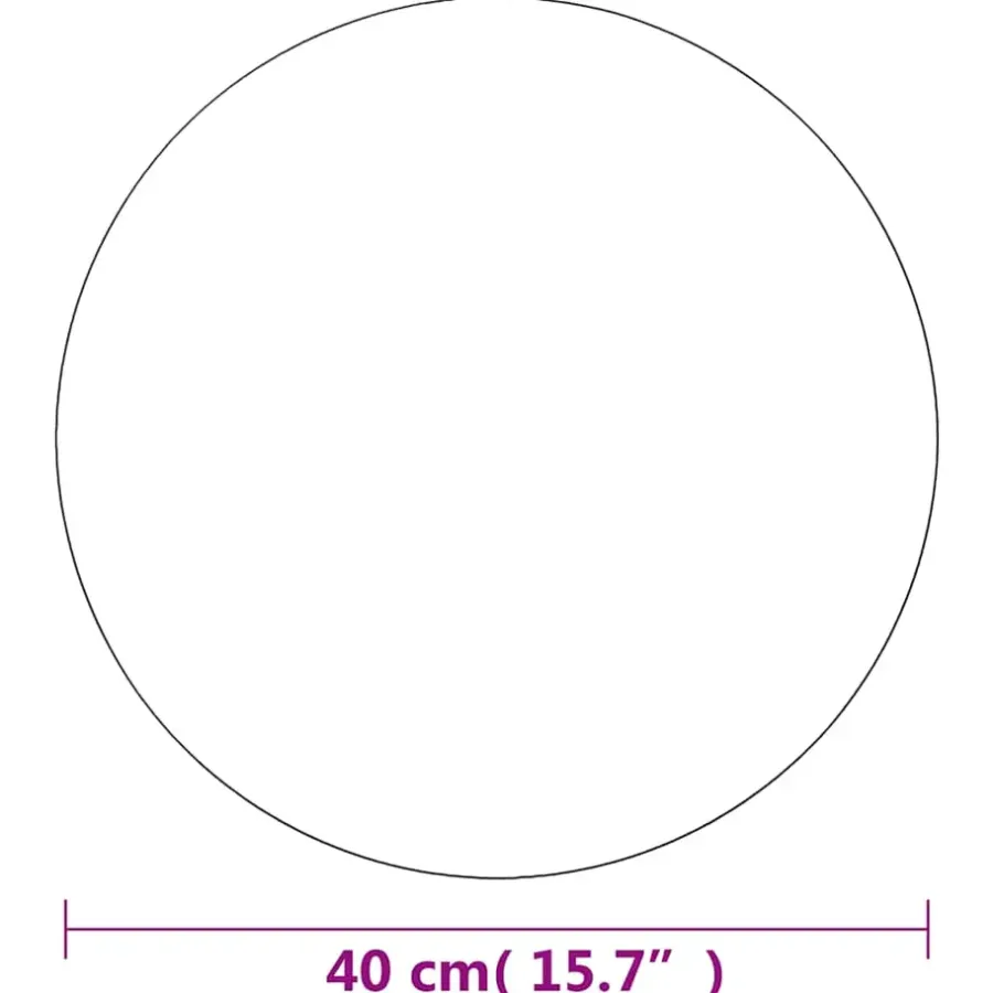 vidaXL - Wandspiegel - Zilver - Glas - Φ 40 cm