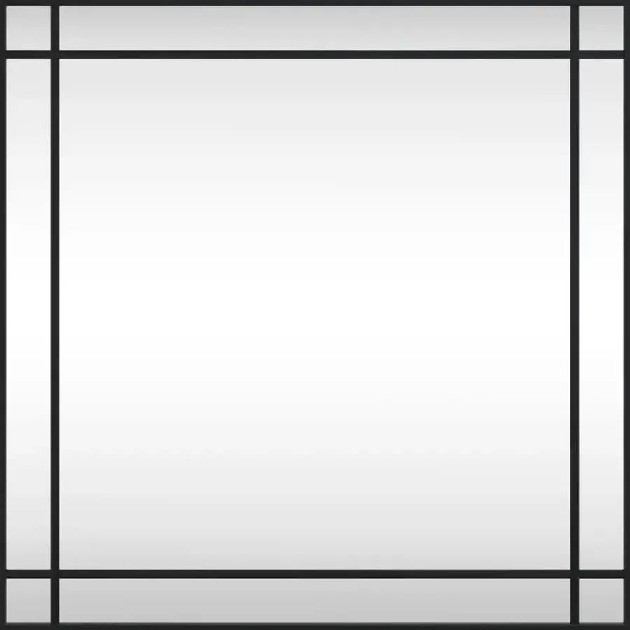 Spiegels-vidaXL - Wandspiegel - Zwart - IJzer - 60 x 60 cm