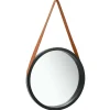 vidaXL - Wandspiegel - Zwart - Hout - Ø 50 cm