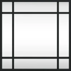 Spiegels-vidaXL - Wandspiegel - Zwart - IJzer - 30 x 30 cm