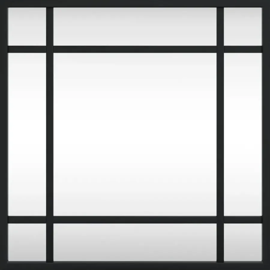 Spiegels-vidaXL - Wandspiegel - Zwart - IJzer - 30 x 30 cm