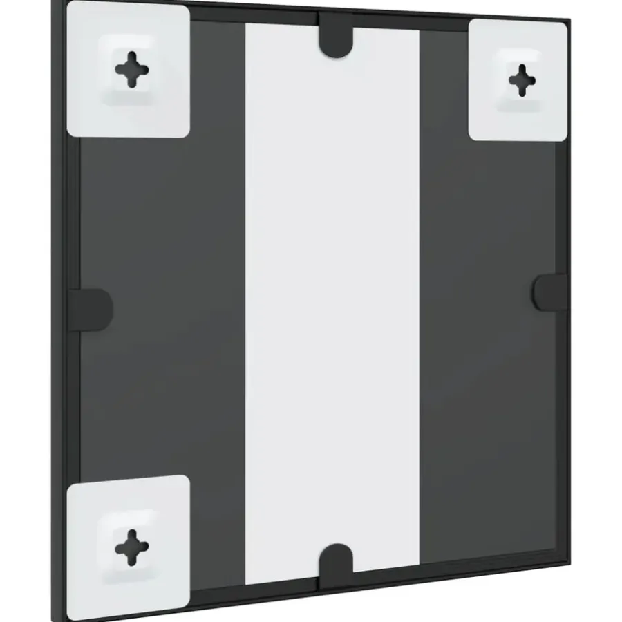 Spiegels-vidaXL - Wandspiegel - Zwart - IJzer - 30 x 30 cm
