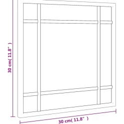 Spiegels-vidaXL - Wandspiegel - Zwart - IJzer - 30 x 30 cm
