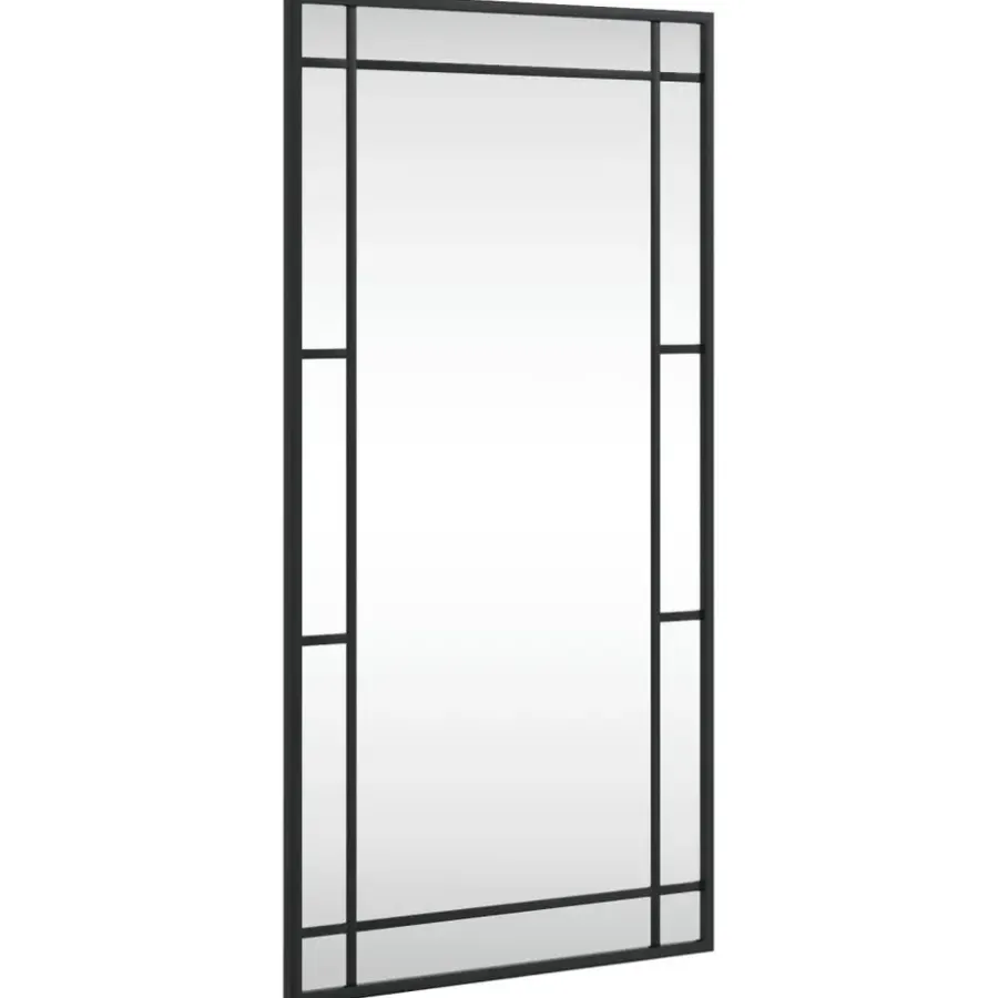 Spiegels-vidaXL - Wandspiegel - Zwart - IJzer - 40 x 80 cm