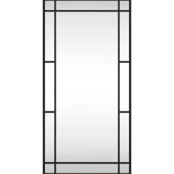 Spiegels-vidaXL - Wandspiegel - Zwart - IJzer - 40 x 80 cm