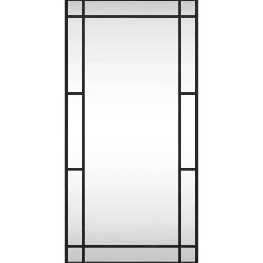 Spiegels-vidaXL - Wandspiegel - Zwart - IJzer - 40 x 80 cm