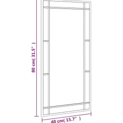 Spiegels-vidaXL - Wandspiegel - Zwart - IJzer - 40 x 80 cm