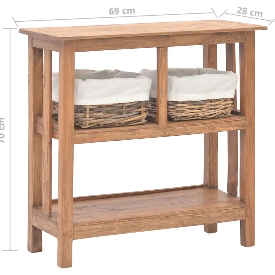 Sidetables-vidaXL - Wandtafel - Bruin - Hout