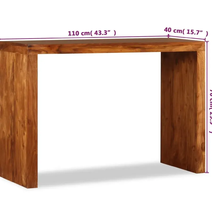 Sidetables-vidaXL - Wandtafel - Bruin - Hout
