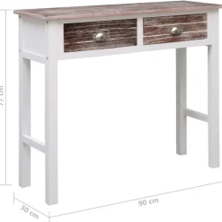 Sidetables-vidaXL - Wandtafel - Bruin - Hout