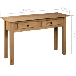 Sidetables-vidaXL - Wandtafel - Bruin - Grenenhout