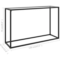 vidaXL - Wandtafel - Transparent - Glas - 120 x 35 x 75 cm
