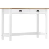 vidaXL - Wandtafel - Wit - Grenenhout