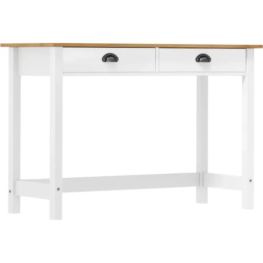 vidaXL - Wandtafel - Wit - Grenenhout