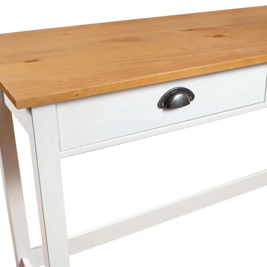 vidaXL - Wandtafel - Wit - Grenenhout